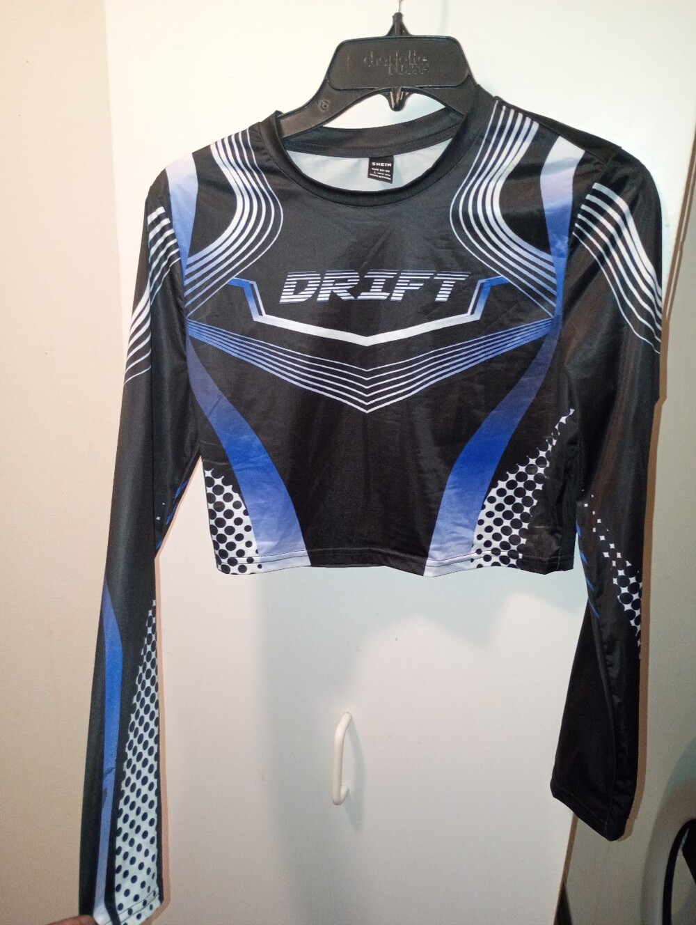 Women's Motorsport Long Sleeve Fashion Crop Top Size Large